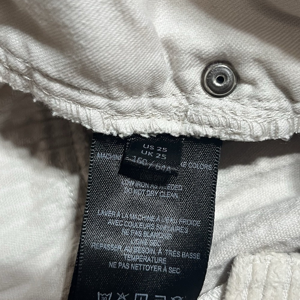 BDG High Rise Baggy Corduroy Pants Women Size 25 Cream Ivory Wide Leg Relaxed - Picture 10 of 10